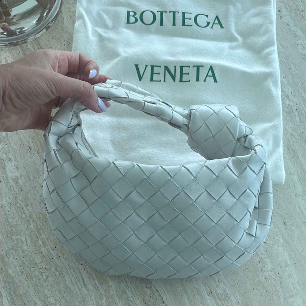 Bottega Veneta White Intrecciato Shoulder Bag